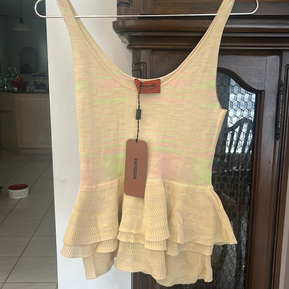 Missoni ruffle tank top